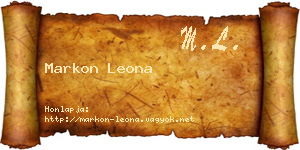 Markon Leona névjegykártya